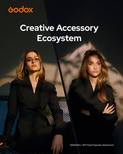 Godox AD800Pro 800Ws モノブロック 1/512 10段階 フル発光300回 1/35710秒 16カラーGR表示 40Wバイカラーモデリングランプ TTL 1/8000s HSS 2.4G フラッシュ ストロボ ライト カラースクリーン