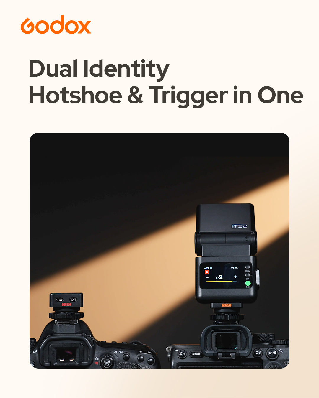 Godox iT32 Kit  iFlash カメラフラッシュ TTL HSS対応 2.4G【X5トリガー付】