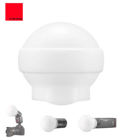 Godox AK-R22 シリコン製 ラウンド ディフューザー ソフトボックス 折りたたみ式 [V1シリーズ AD100Pro AD200Pro対応]