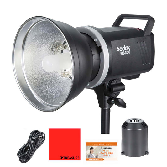Godox MS300 スタジオフラッシュ 300Ws GN58 110V 2.4G Bowensマウント 5600±200K 150Wモデリングランプ  AD-R6リフレクター付