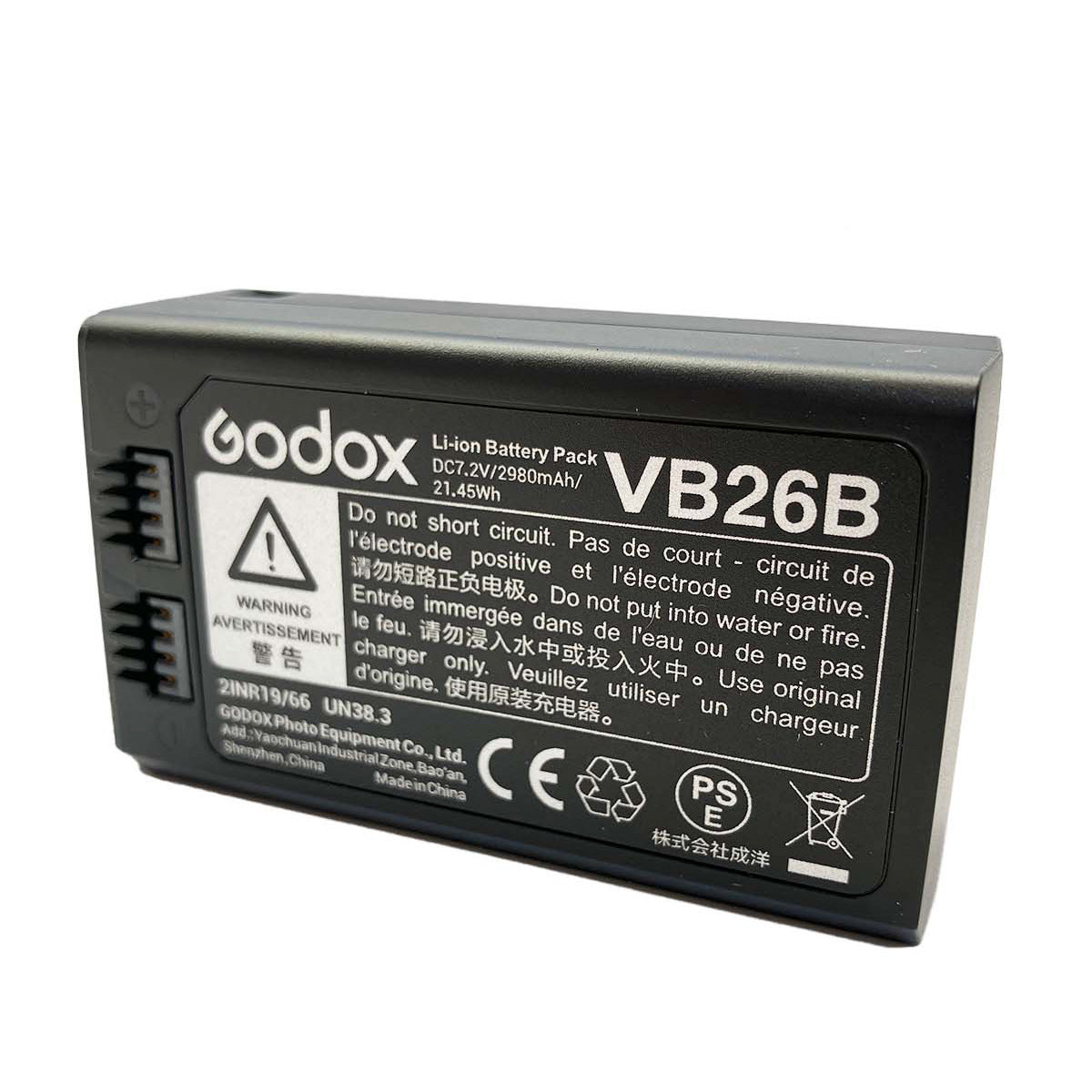 Godox VB26B V1 V860III対応 リチウム バッテリー 2980mAh 7.2V