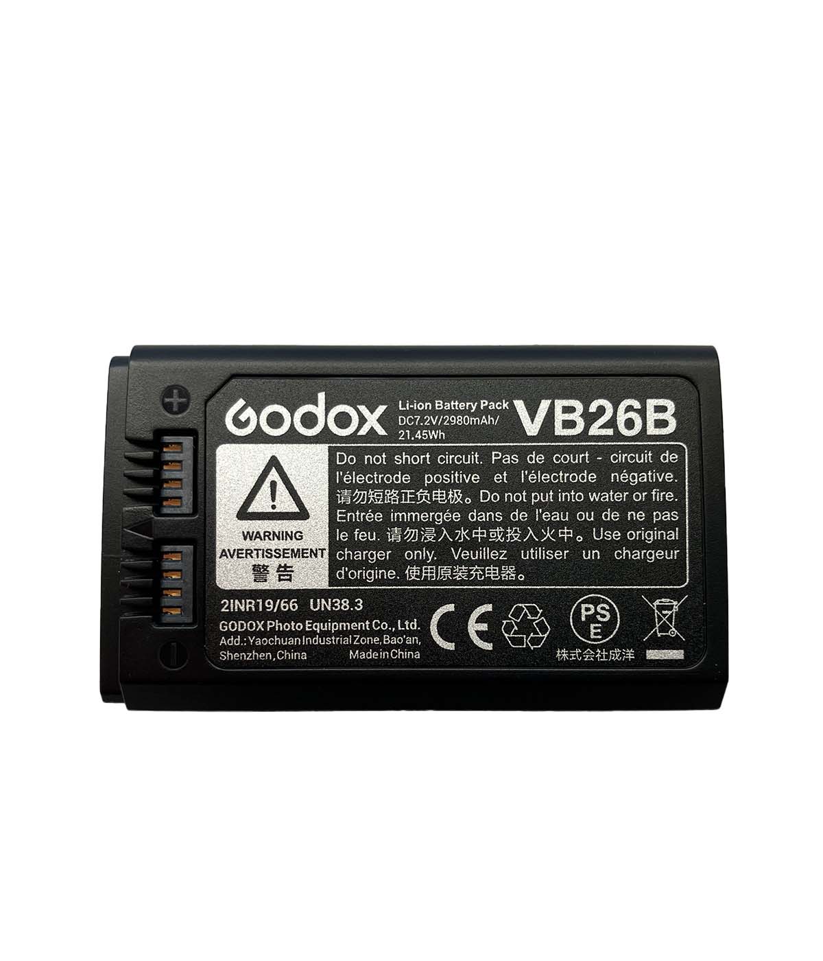 Godox VB26B V1 V860III対応 リチウム バッテリー 2980mAh 7.2V – ユア