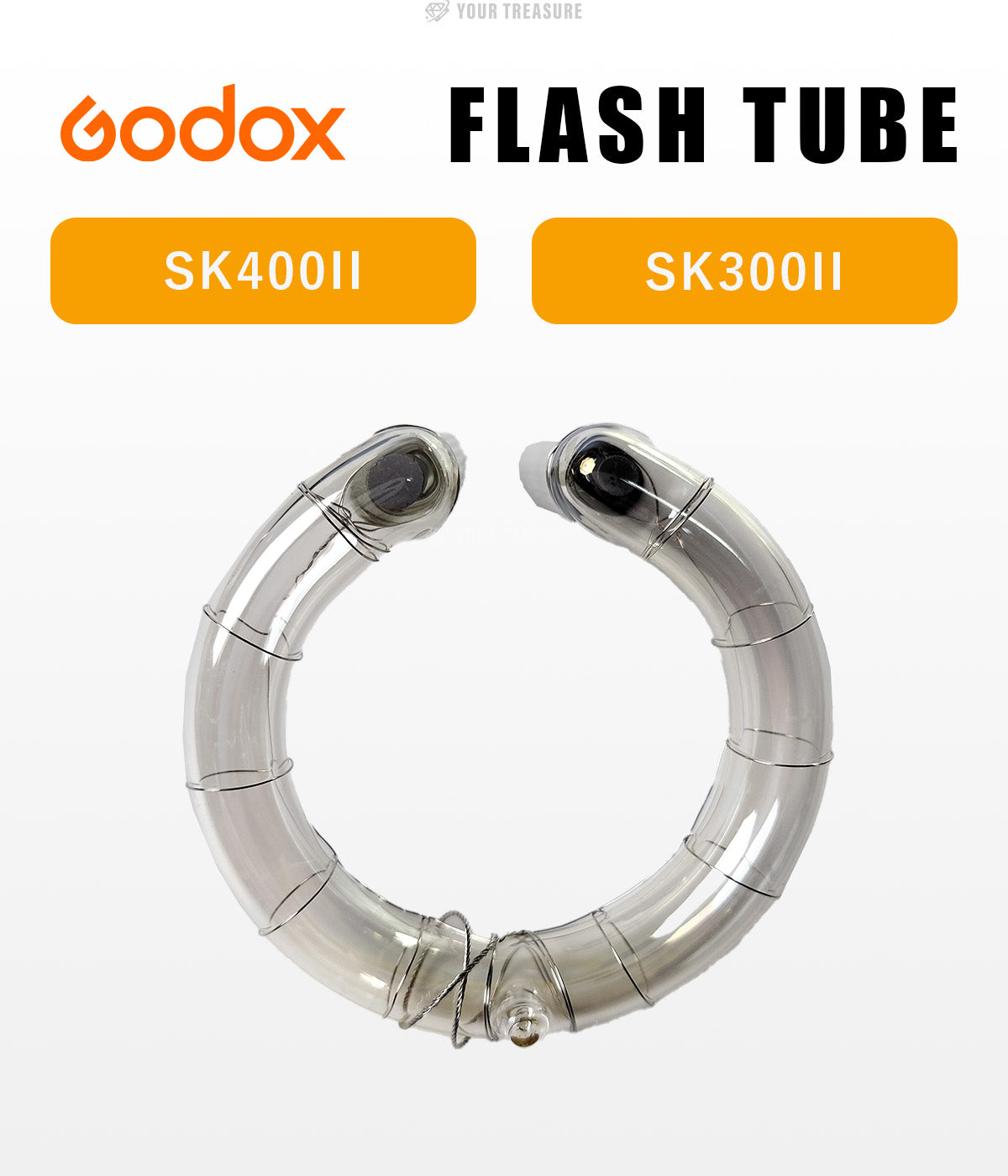 Godox SK400II, SK300II 専用 交換用パーツ (フラッシュチューブ)