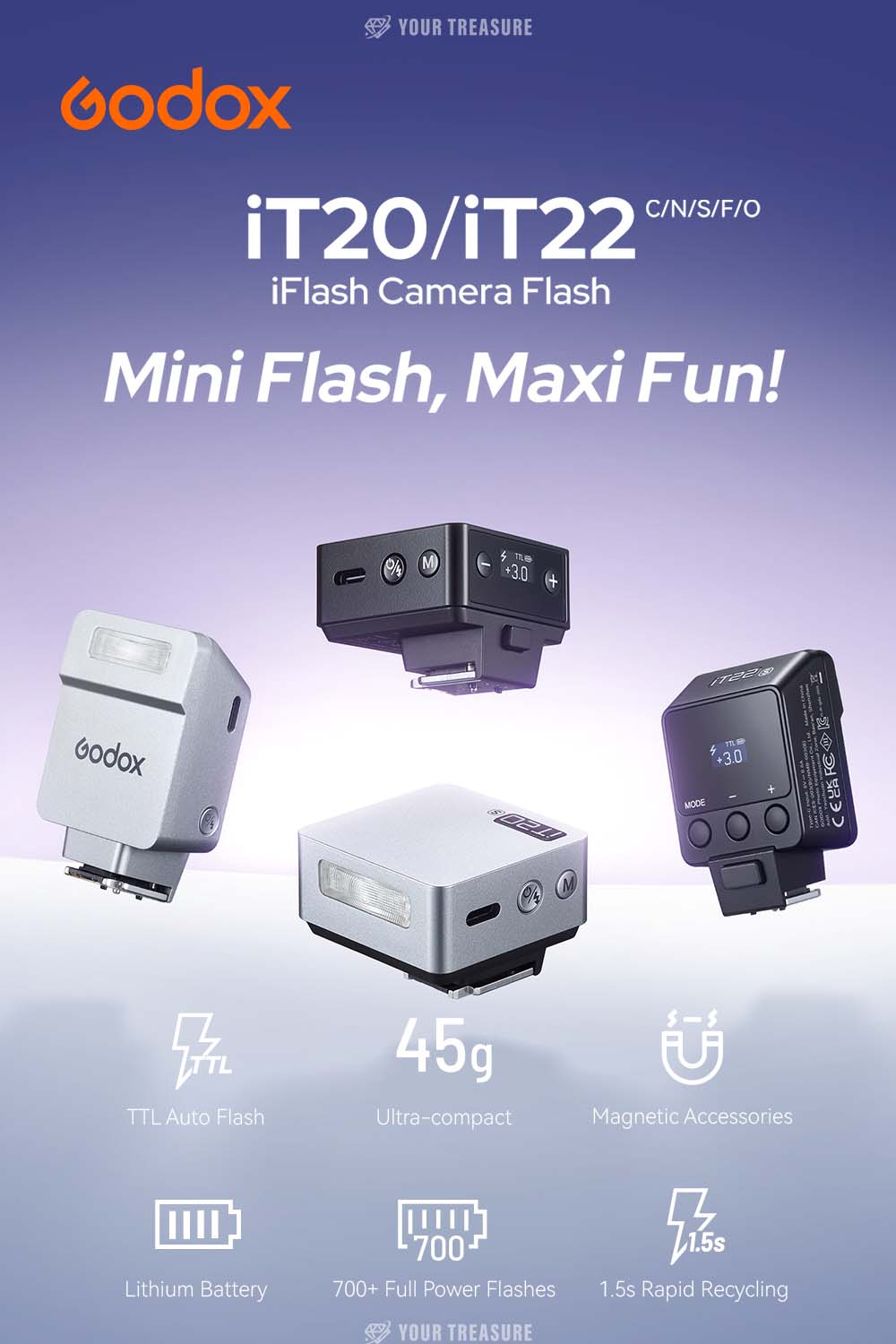 Godox iT22 iT22-O Olumpus対応 iT22O カメラフラッシュ TTL