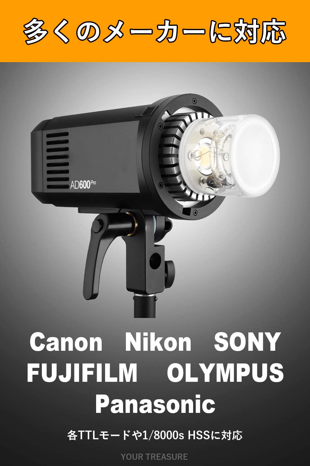 【アウトレット品】Godox AD600Pro モノブロックストロボ 600W GN87 TTL 1/8000s HSS ボーエンズマウント