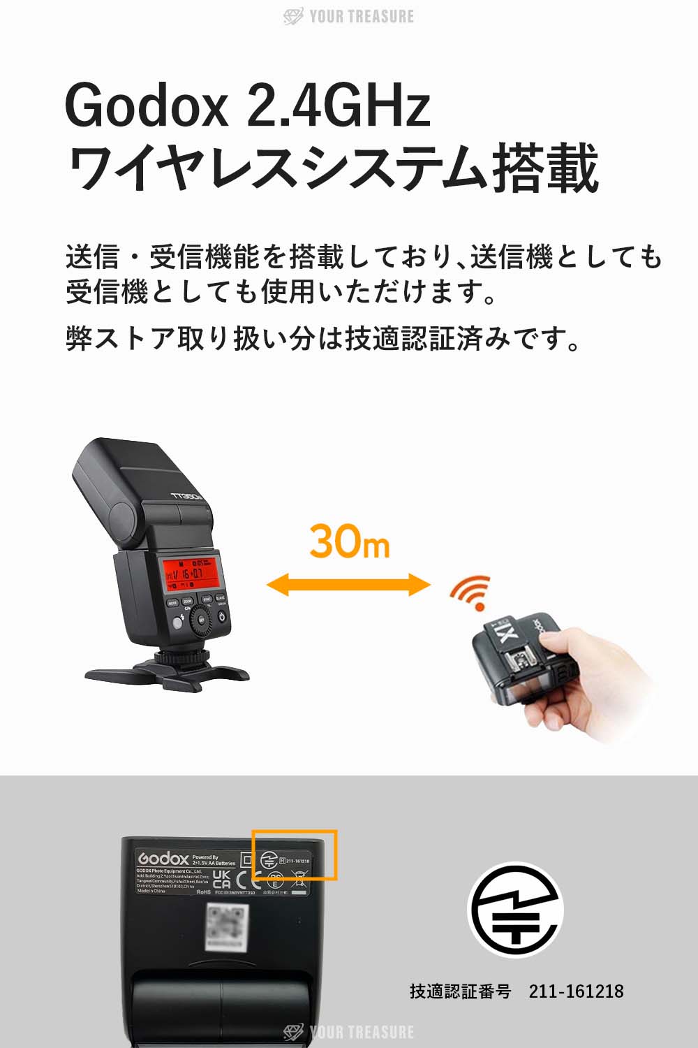 日本正規代理店 Godox ゴドックス TT350S スピードライト TTL SONY
