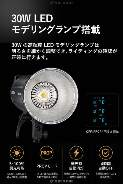 Godox DP400III-V モノブロックストロボ 400Ws 2.4GワイヤレスXシステム内蔵 Bowensマウント AC電源 スタジオフラッシュ
