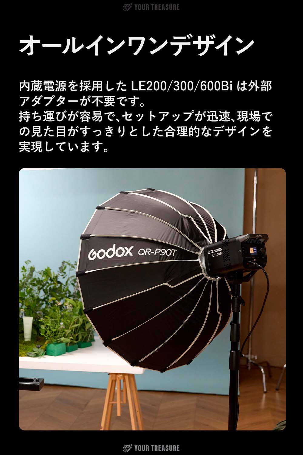 Godox LE300Bi 320W LITEMONS Bi-color LEDライト Bowensマウント 2800K~6500K