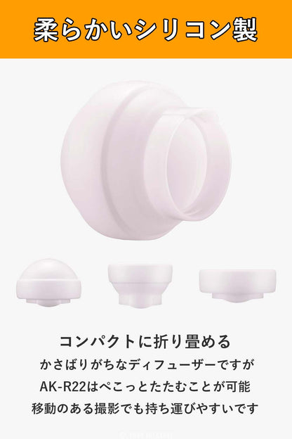 Godox AK-R22 シリコン製 ラウンド ディフューザー ソフトボックス 折りたたみ式 [V1シリーズ AD100Pro AD200Pro対応]