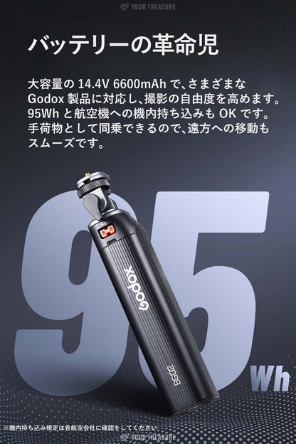 Godox BG02 バッテリーグリップ 14.4V 6600mAh 95.04Wh 1/4インターフェース 160度 DT-WB29セット