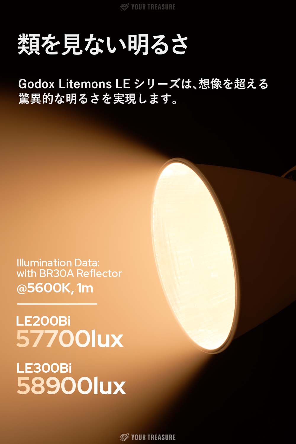 Godox LE300Bi 320W LITEMONS Bi-color LEDライト Bowensマウント 2800K~6500K