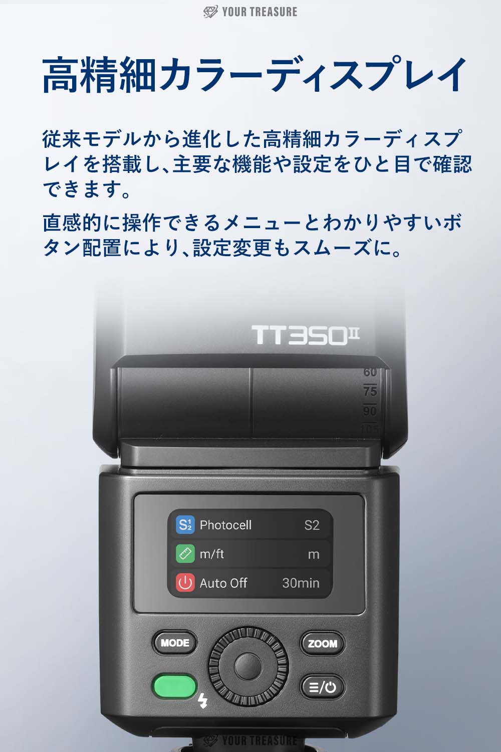 Godox TT350IIS TT350II-S ソニー用 TTL クリップオンストロボ GN36 HSS対応 カラーディスプレイ LEDモデリングライト 2.4GHzワイヤレス 小型 軽量