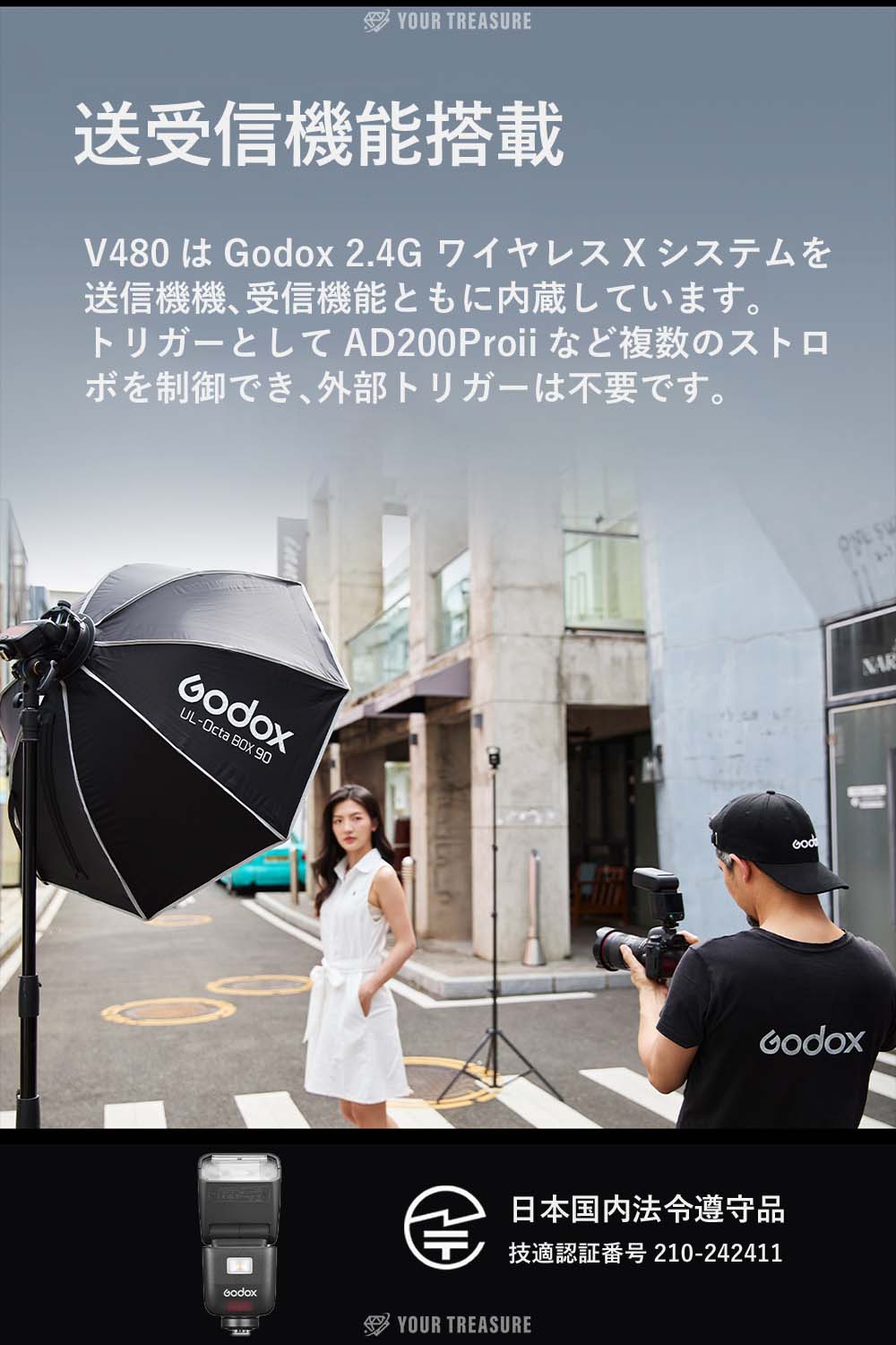 Godox V480S V480 for SONY ソニー対応 ストロボ フラッシュ GN50 TTL HSS リチウムバッテリー タッチスクリーン