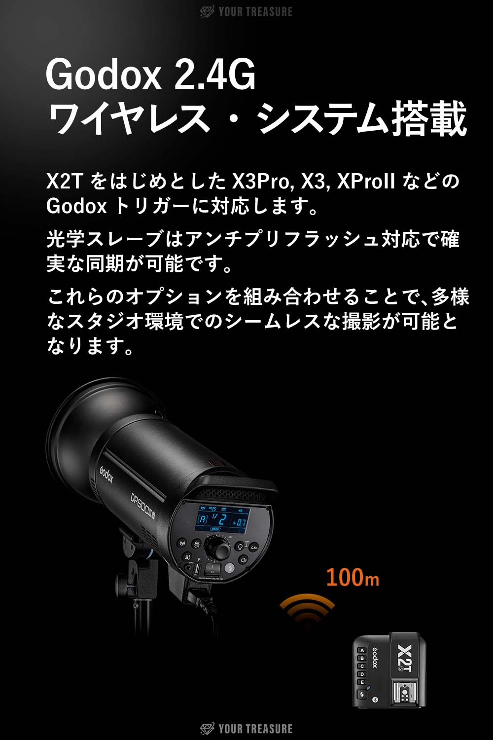 Godox DP400III-V モノブロックストロボ 400Ws 2.4GワイヤレスX