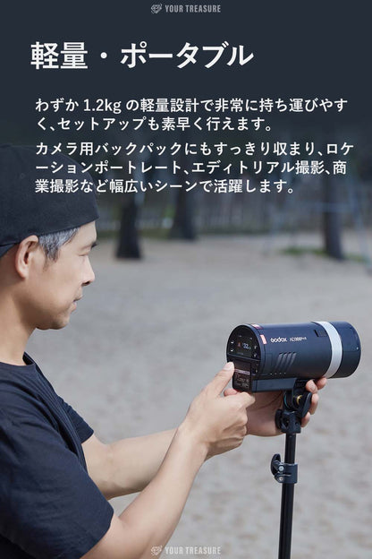 Godox AD300ProII 300W 2800-6000K 12W Biカラーランプ HSS 2.4G フラッシュ ストロボ ライト