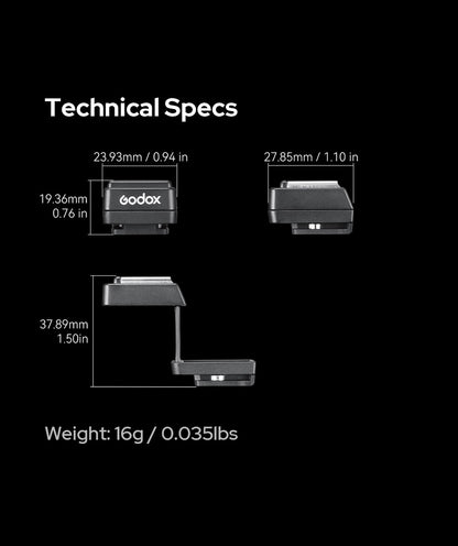 Godox FS-R シングルコンタクト 折りたたみ式 ホットシューライザー アダプター
