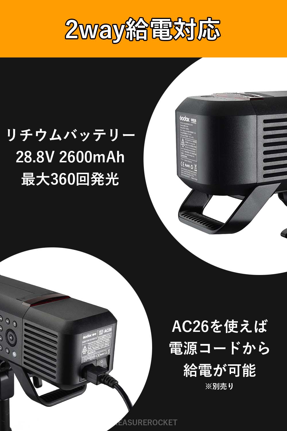 【アウトレット品】Godox AD600Pro モノブロックストロボ 600W GN87 TTL 1/8000s HSS ボーエンズマウント