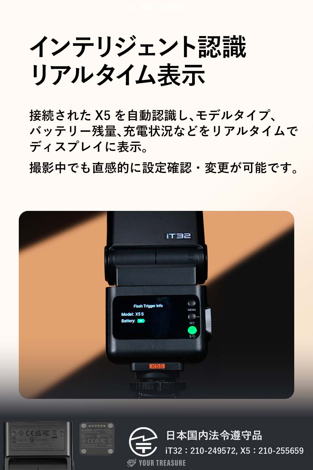 Godox iT32 iFlash カメラフラッシュ TTL HSS対応 2.4G フル発光510回