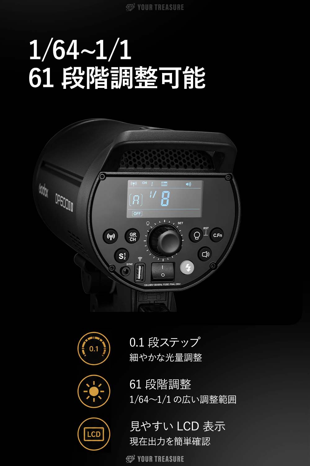 Godox DP400III-V モノブロックストロボ 400Ws 2.4GワイヤレスX
