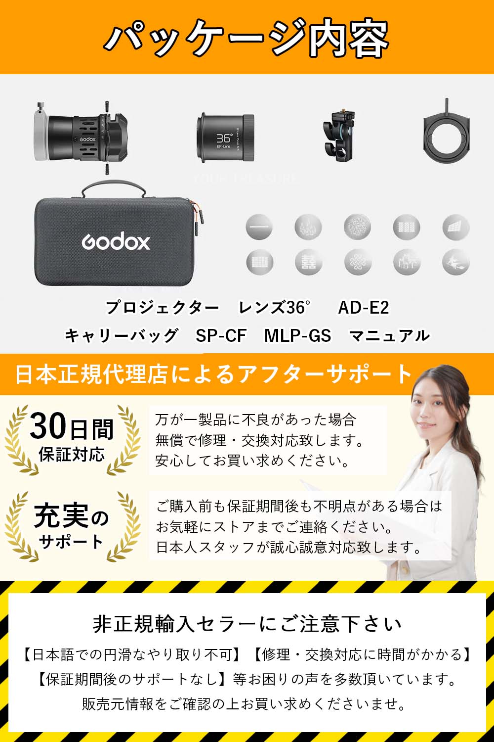 Godox FP-R フラッシュプロジェクター コニカルスヌート｜ラウンドヘッド対応｜19° / 36° / 50°【V100 / V1 / V1Pro / AD100ProII対応】