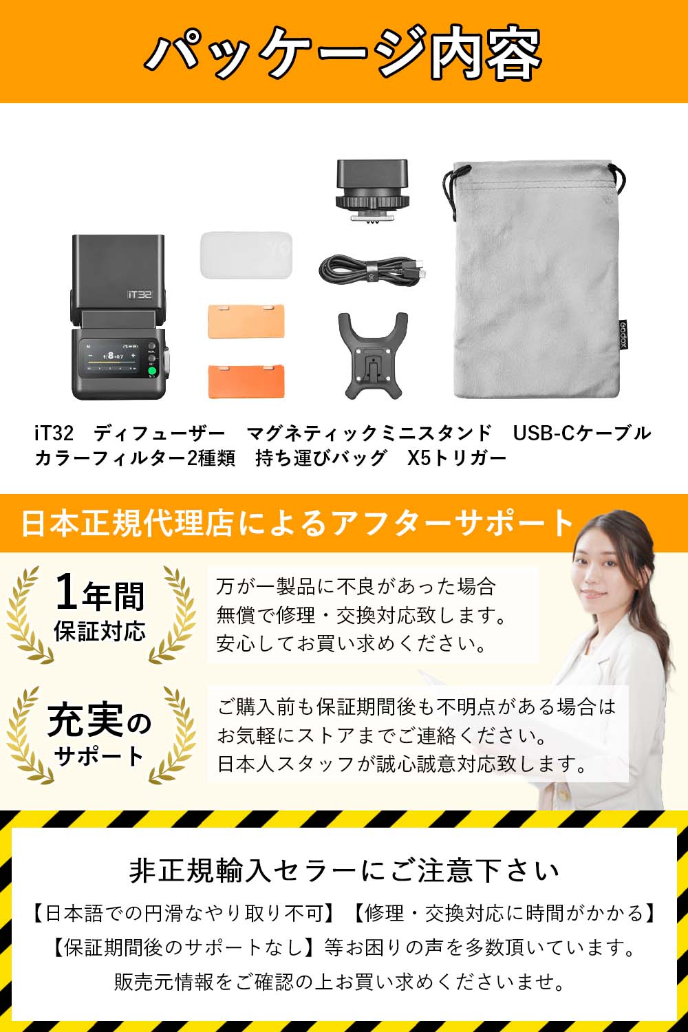 Godox iT32 Kit  iFlash カメラフラッシュ TTL HSS対応 2.4G【X5トリガー付】