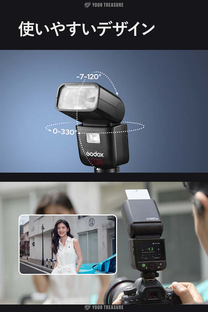 Godox V480S V480 for SONY ソニー対応 ストロボ フラッシュ GN50 TTL HSS リチウムバッテリー タッチスクリーン