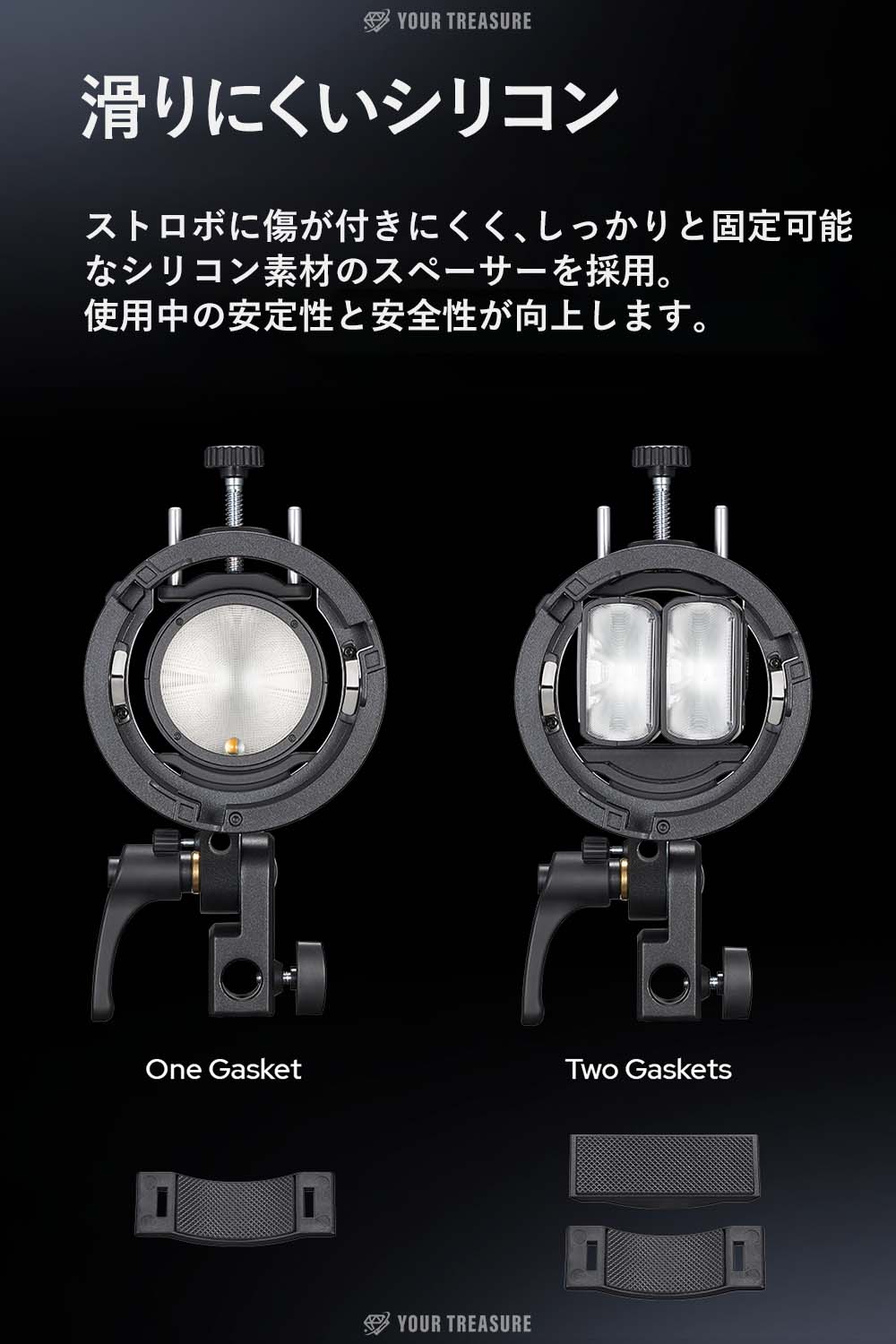 Godox S3ブラケット Bowens ボーエンズマウント 軽量 折り畳み 角度調整可能 AD100Pro AD300Pro V100 V860III対応
