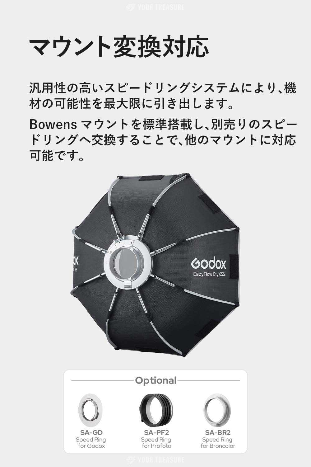 Godox EazyFlow Beauty Dish シリーズ 折りたたみ式 ビューティーディッシュ ソフトボックス Bowensマウント【65cm】