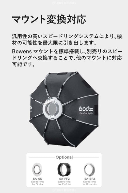 Godox EazyFlow Beauty Dish シリーズ 折りたたみ式 ビューティーディッシュ ソフトボックス Bowensマウント【65cm】