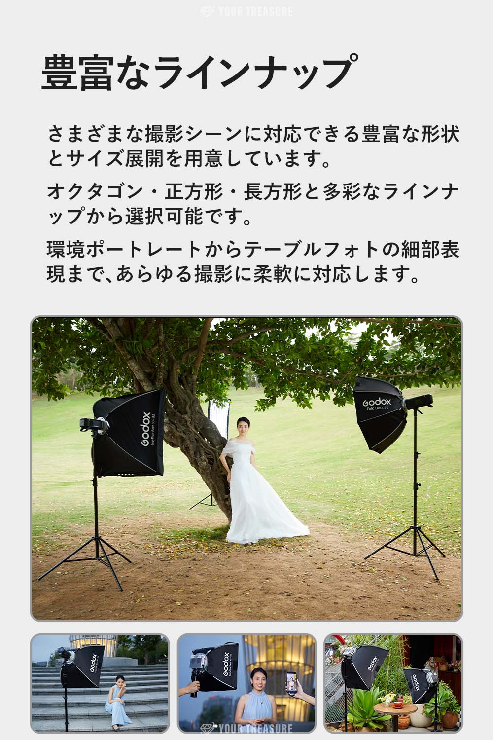 Godox EazyFlowシリーズ 折りたたみ式 ソフトボックス Bowensマウント【EF-Rect 長方形】
