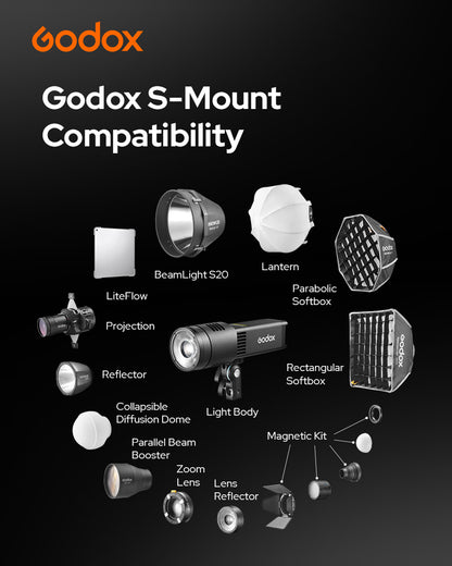 Godox RS100Bi LEDビデオライト Biカラー 2800K-6500K バッテリー内蔵