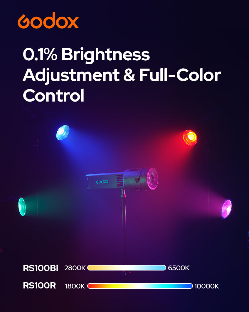 Godox RS100R LEDビデオライト RGB フルカラー バッテリー内蔵 – ユア