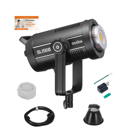 Godox SL150III 160W 73600lux 定常光LEDライト ビデオライト Bowensマウント サイレントモード 5600±200K