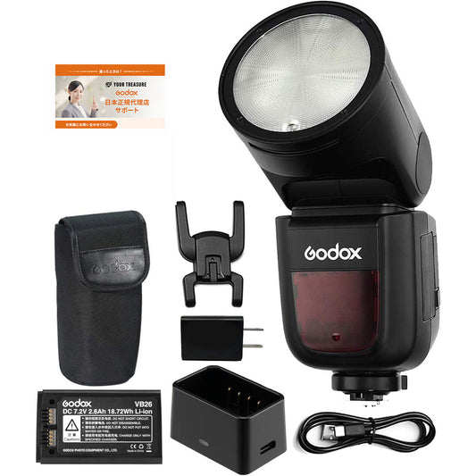 Godox V1-C V1 CANON対応 フラッシュ ストロボ 76WS 2.4G TTL ラウンドヘッド 1/8000 HSS