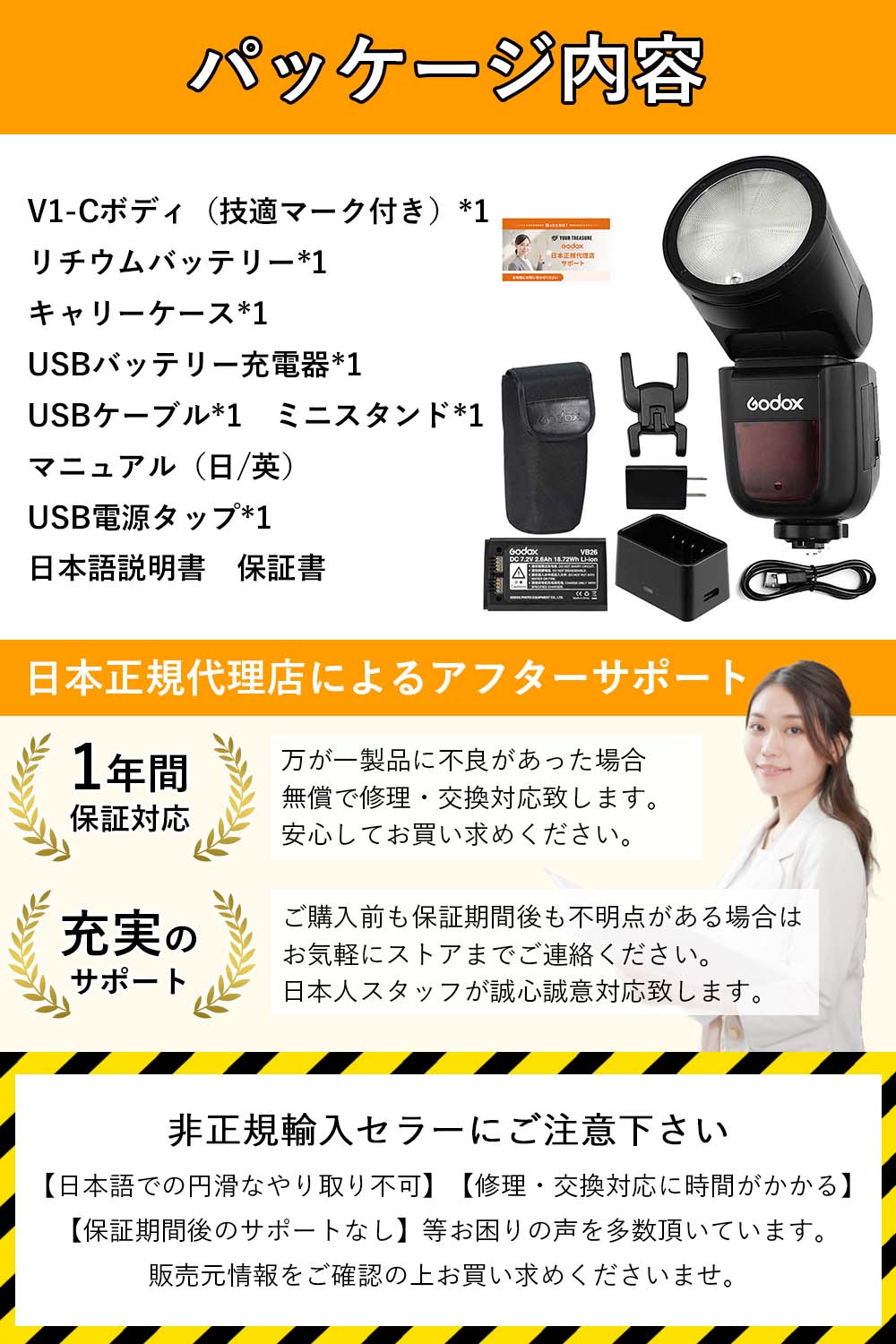 Godox V1-C V1 CANON対応 フラッシュ ストロボ 76WS 2.4G TTL ラウンドヘッド 1/8000 HSS