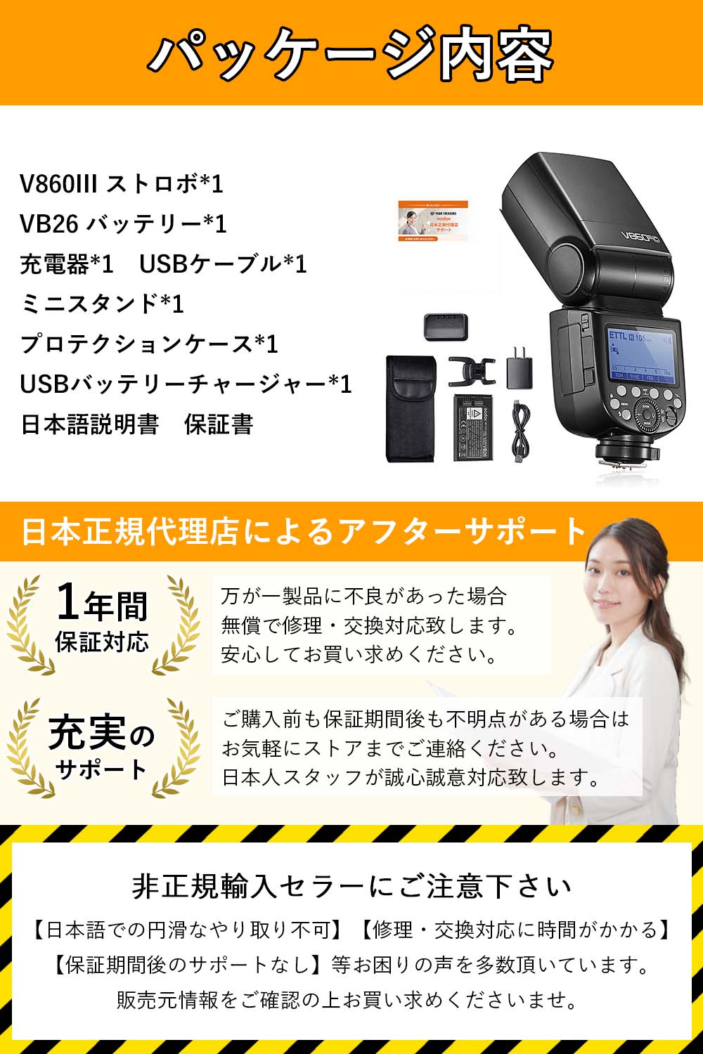Godox Ving V860IIIC V860III CANON キャノン 対応 76Ws GN60カメラ