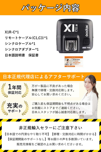 Godox X1R-C X1 ワイヤレス 受信機 レシーバー Canon キャノン対応
