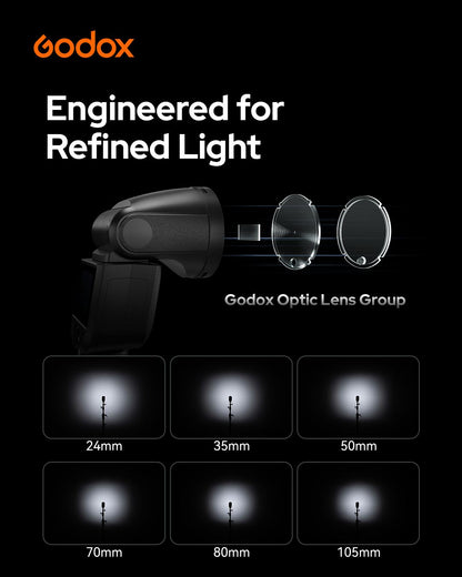 Godox V1mid-F V1 mid for Fujifilm 富士フィルム対応 ラウンドヘッド ストロボ フラッシュ 55Ws TTL HSS USB-C対応リチウムバッテリー タッチスクリーン 2Wモデリングランプ Godox Optical System