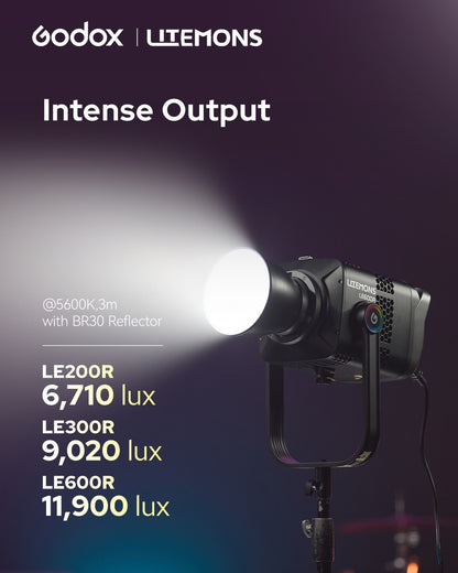 Godox LE200R 200Wクラス LITEMONS RGB LEDライト Bowensマウント NFC対応 DMX対応 アプリ操作 CRI96 TLCI95