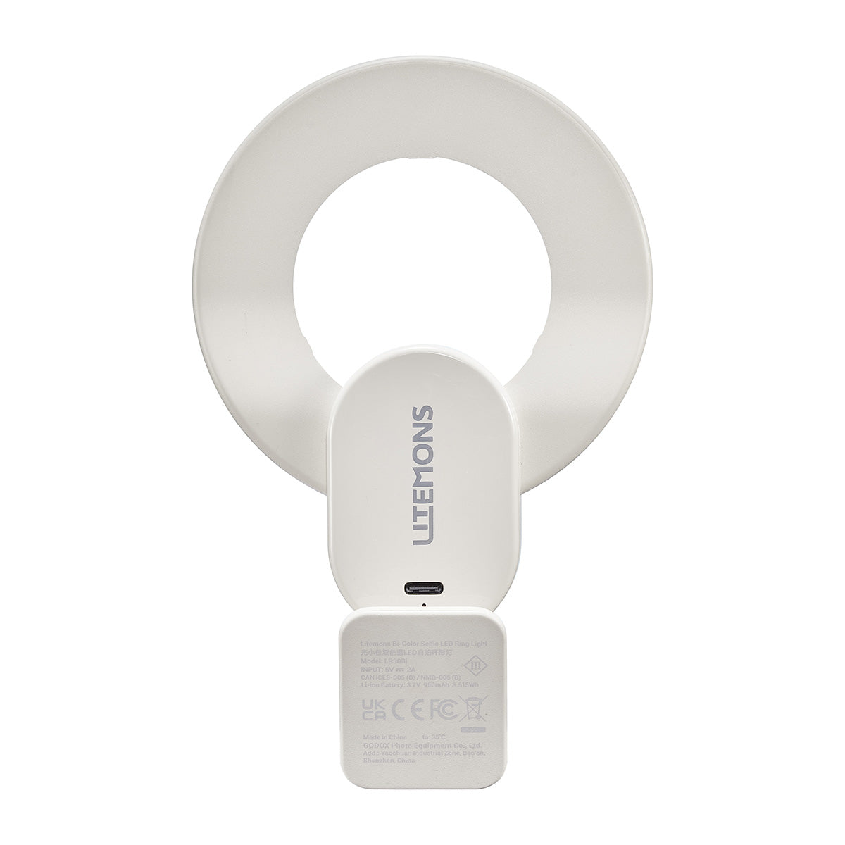 Godox LITEMONS LR30Bi Biカラー LED ビデオライト リングライト USB-C充電 コンパクト 自撮りライト