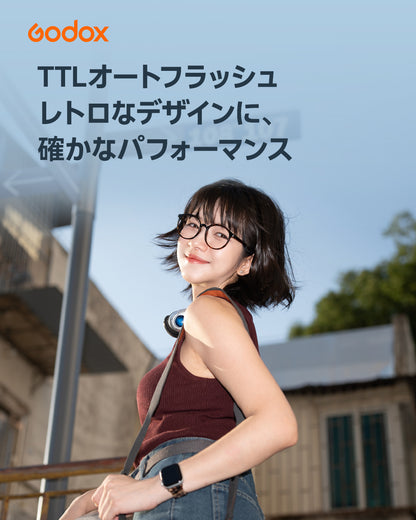 Godox Lux Junior II レトロカメラフラッシュ TTL HSS 2.4GHzワイヤレス GN18 バウンス対応