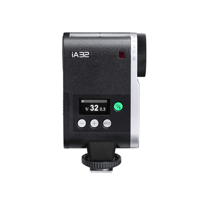 Godox  iA32 ミニフラッシュ GN15 S1/S2調光 8段階(1/128~1/1) フルパワー490回 6200K±200K  単三電池