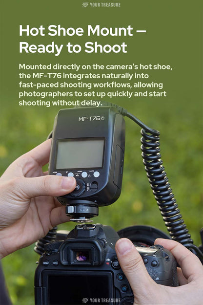 Godox MF-T76 マクロツインフラッシュ ストロボ TTL 76Ws GN22.4 4800K±300K USB-C充電 2980mAh レンズアダプターリング8個