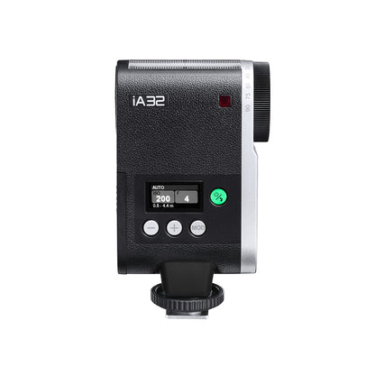 Godox  iA32 ミニフラッシュ GN15 S1/S2調光 8段階(1/128~1/1) フルパワー490回 6200K±200K  単三電池