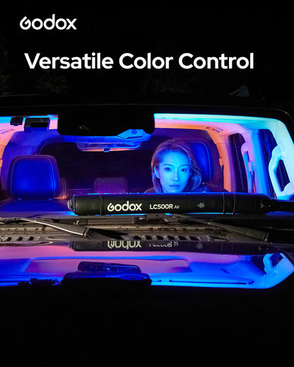 Godox LC500R Air RGB LEDライトスティック エアー式ライト 2800K-10000K アプリ操作対応 14種FX搭載 CRI96 TLCI98 バッテリー内蔵 USB-C ハンドヘルド撮影 動画撮影 配信 撮影照明