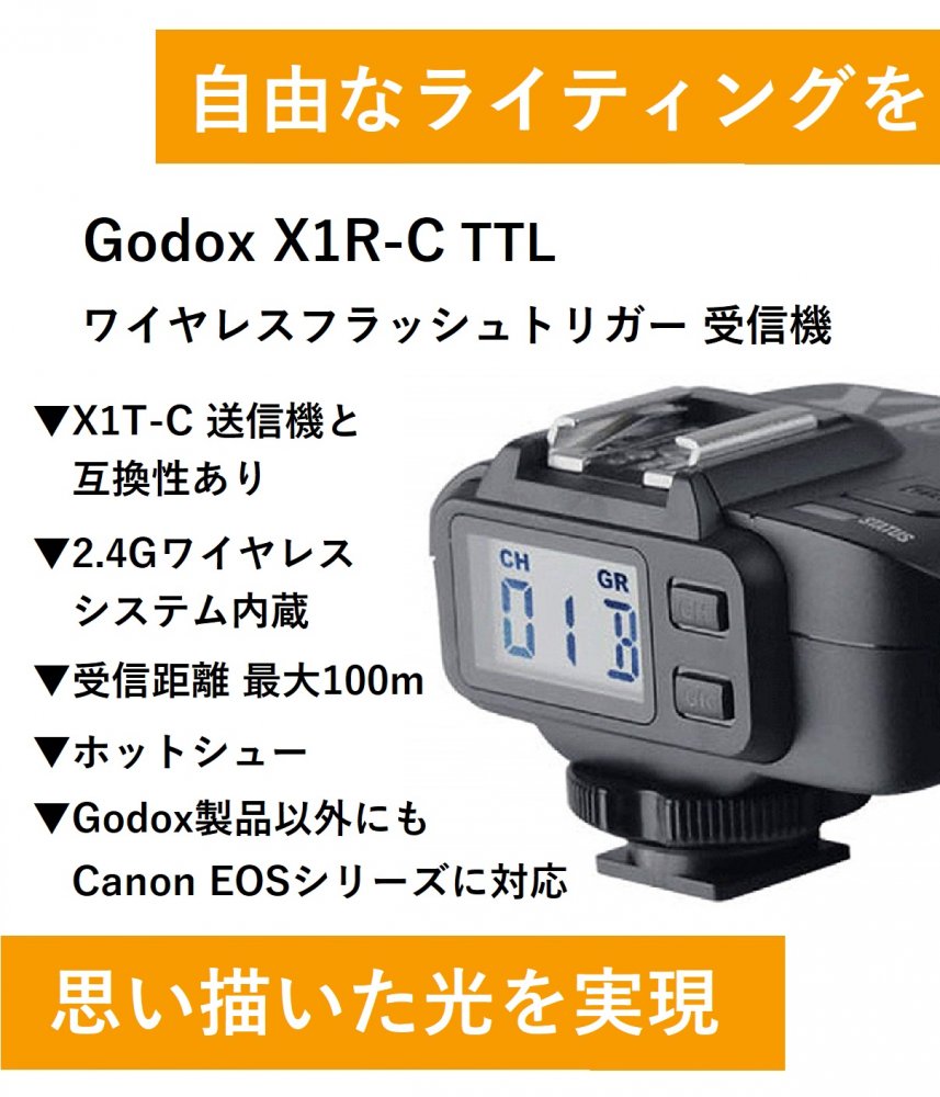 日本正規代理店 Godox X1R-C X1 ワイヤレス 受信機 レシーバー Canon