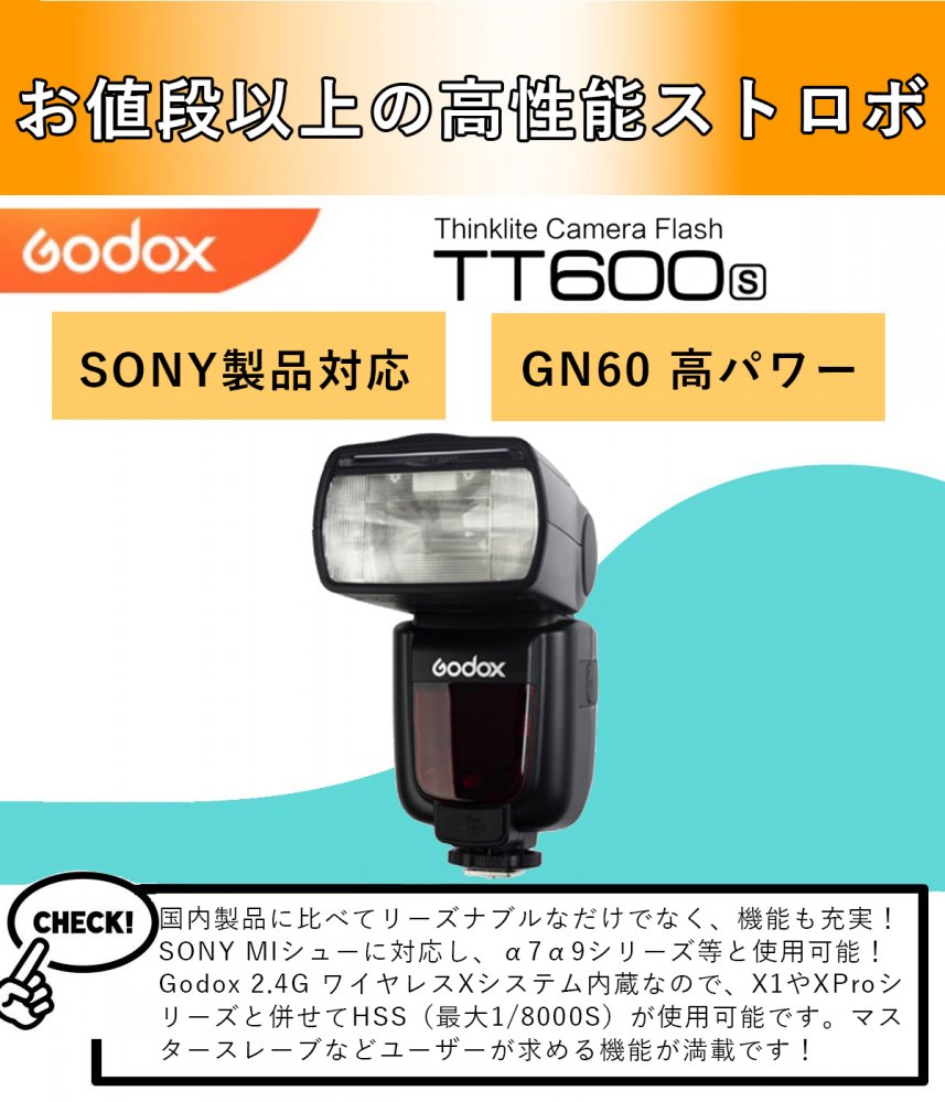 [技適マーク/日本語説明書/1年保証付]GodoxThinkliteTT600SフラッシュスピードライトマスタースレーブGN60[日本正規代理店/2.4GワイヤレスXシステム/ソニー/MIシュー/DSLR対応/セット品]