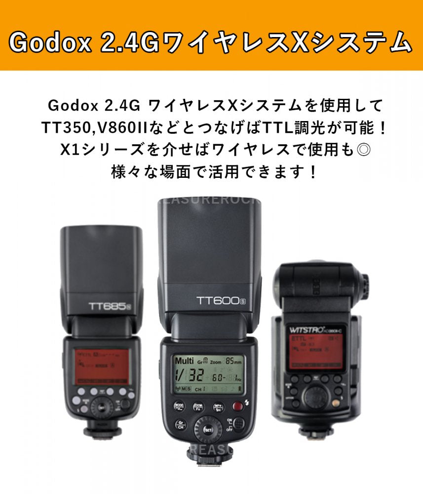 [技適マーク/日本語説明書/1年保証付]GodoxThinkliteTT600SフラッシュスピードライトマスタースレーブGN60[日本正規代理店/2.4GワイヤレスXシステム/ソニー/MIシュー/DSLR対応/セット品]